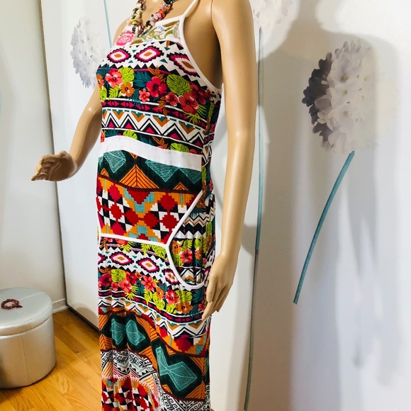 Long colorful summer dress - Picture 3 of 7
